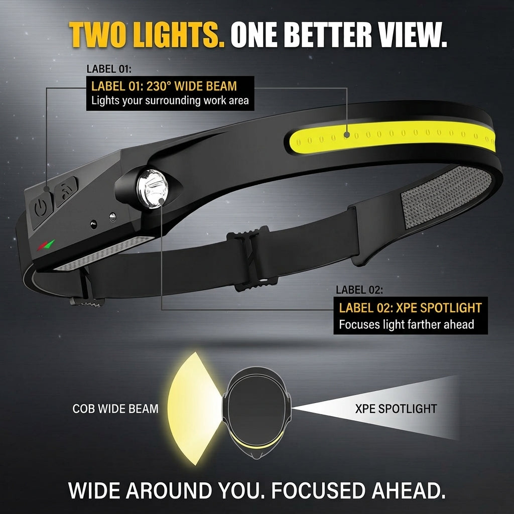 230° Wide Beam LED with Motion Sensor